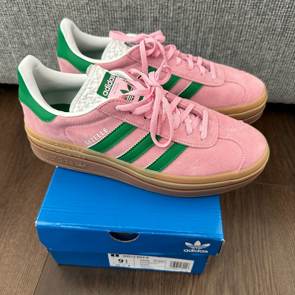 Adidas Wmns Gazelle Bold 'True Pink Green'